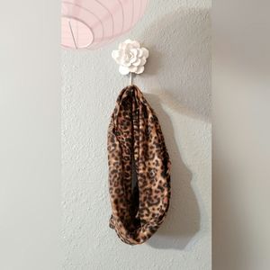 Leopard Print Fleece Infinity Scarf